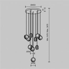 Подвесная люстра Maytoni Pharao MOD361PL-L41BS3K в Троицке - troick.mebel24.online | фото 4
