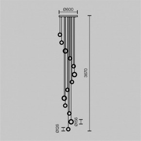 Подвесная люстра Maytoni Pharao MOD361PL-L58BS3K в Троицке - troick.mebel24.online | фото 4