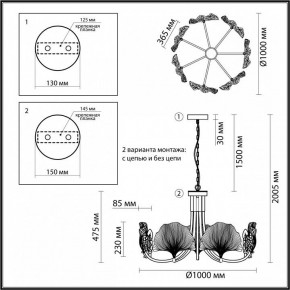 Подвесная люстра Odeon Light Ventaglio 4870/7 в Троицке - troick.mebel24.online | фото 6