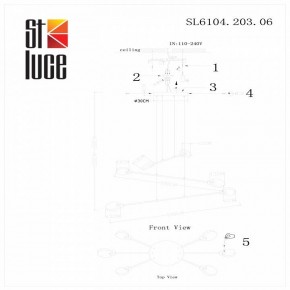 Подвесная люстра ST-Luce Montecelio SL6104.203.06 в Троицке - troick.mebel24.online | фото 4