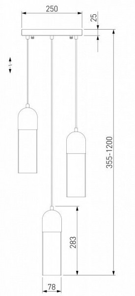 Подвесной светильник Eurosvet Airon 50180/3 дымчатый в Троицке - troick.mebel24.online | фото 2