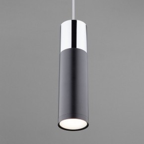 Подвесной светильник Eurosvet Double Topper 50135/1 LED хром/черный в Троицке - troick.mebel24.online | фото 2