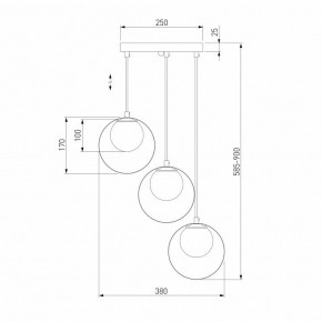 Подвесной светильник Eurosvet Dublin 50205/3 черный/бронза в Троицке - troick.mebel24.online | фото 2