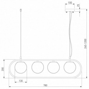 Подвесной светильник Eurosvet Ringo 50089/4 хром в Троицке - troick.mebel24.online | фото 3