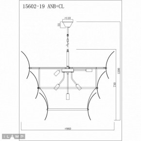 Подвесной светильник iLamp Gramercy 15602-19 ANB+CL в Троицке - troick.mebel24.online | фото 3