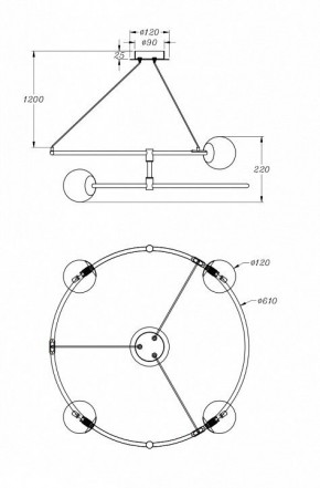 Подвесной светильник Maytoni Balance MOD317PL-04B в Троицке - troick.mebel24.online | фото 4