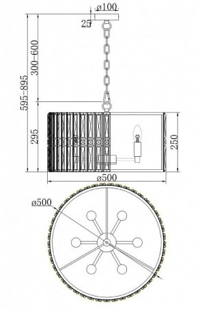 Подвесной светильник Maytoni Facet MOD094PL-06G в Троицке - troick.mebel24.online | фото 4