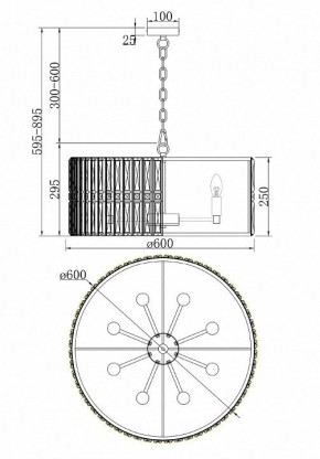 Подвесной светильник Maytoni Facet MOD094PL-08CH в Троицке - troick.mebel24.online | фото 3