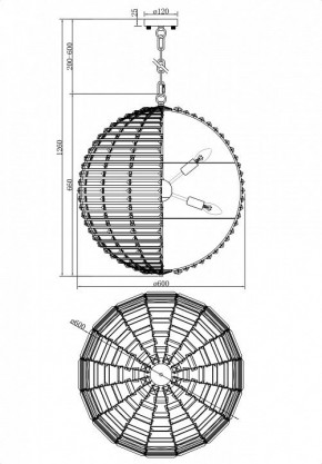 Подвесной светильник Maytoni Palla MOD092PL-08CH в Троицке - troick.mebel24.online | фото 4