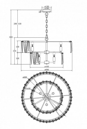 Подвесной светильник Maytoni Puntes MOD043PL-12G в Троицке - troick.mebel24.online | фото 5