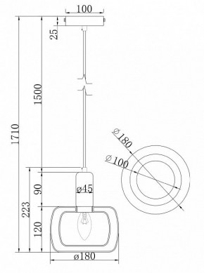 Подвесной светильник Maytoni Vision MOD411PL-01G в Троицке - troick.mebel24.online | фото 7