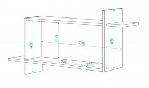 Полка книжная Домино ПК-16 в Троицке - troick.mebel24.online | фото 2