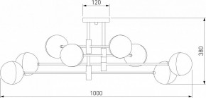 Потолочная люстра Eurosvet Nuvola 70129/8 латунь в Троицке - troick.mebel24.online | фото 3