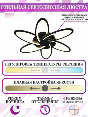 Потолочная люстра Natali Kovaltseva High-Tech Led Lamps HIGH-TECH LED LAMPS 82008 BLACK в Троицке - troick.mebel24.online | фото 5