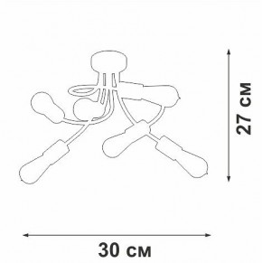 Потолочная люстра Vitaluce V3928 V3928-1/6PL в Троицке - troick.mebel24.online | фото 4