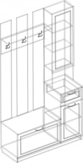 Прихожая Александрия (модульная) в Троицке - troick.mebel24.online | фото 5