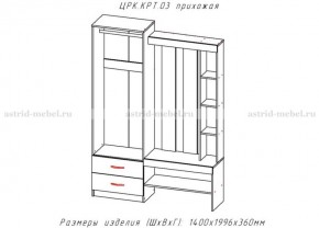 КРИТ-3 Прихожая (Анкор темный/Анкор белый) в Троицке - troick.mebel24.online | фото 2