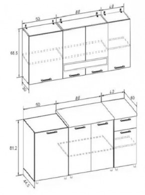 РИО-2 ЛДСП Кухонный гарнитур 1,7 м в Троицке - troick.mebel24.online | фото 7