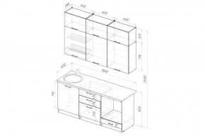 ШЕЛЛИ Кухонный гарнитур Макси 1800 мм в Троицке - troick.mebel24.online | фото 2