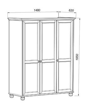 Шкаф 30 Вествик трёхдверный, массив сосны, цвет белый в Троицке - troick.mebel24.online | фото 2