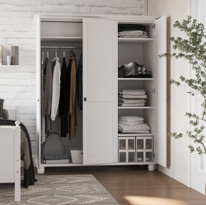 Шкаф 30 Вествик трёхдверный, массив сосны, цвет белый в Троицке - troick.mebel24.online | фото 4