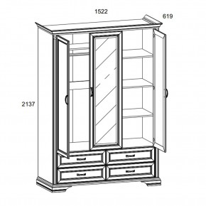 Шкаф 3D4S Z, MONAKO, цвет Сосна винтаж в Троицке - troick.mebel24.online | фото 1