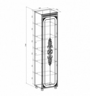 Шкаф для белья Ассоль плюс АС-531К в Троицке - troick.mebel24.online | фото 2