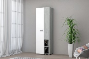 Шкаф Эльза (Бетонный Камень/Белый) в Троицке - troick.mebel24.online | фото 1