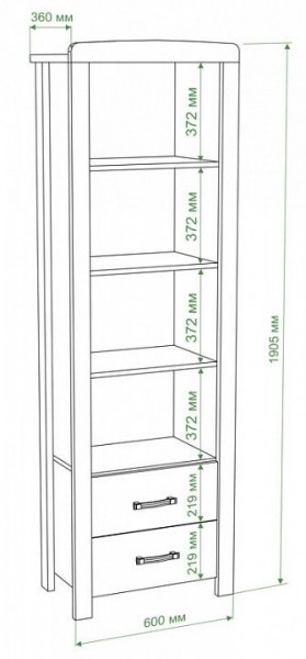 Шкаф книжный Бартоло ВТД-СФ в Троицке - troick.mebel24.online | фото 2