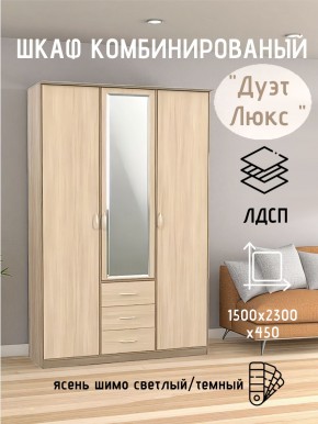 Шкаф комбинированный Дуэт Люкс с зеркалом в Троицке - troick.mebel24.online | фото 5