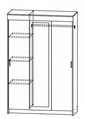 Шкаф-купе Бассо 1300 (Венге/Дуб белфорд) в Троицке - troick.mebel24.online | фото 2