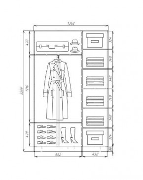 Шкаф-купе ХИТ 22-4-14-77 (420) в Троицке - troick.mebel24.online | фото 3