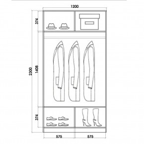 Шкаф-купе ХИТ 23-4-12/2-66 (420) в Троицке - troick.mebel24.online | фото 2