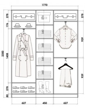 Шкаф-купе ХИТ 23-4-18-656 (420) в Троицке - troick.mebel24.online | фото 2