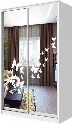 Шкаф-купе ХИТ 24-12-66 БАБОЧКИ в Троицке - troick.mebel24.online | фото
