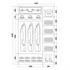 Шкаф-купе ХИТ 24-15-22 (620) в Троицке - troick.mebel24.online | фото 3