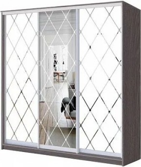 Шкаф-купе ХИТ 24-20/2-666 РОМБ БОЛЬШОЙ МАТОВЫЙ в Троицке - troick.mebel24.online | фото