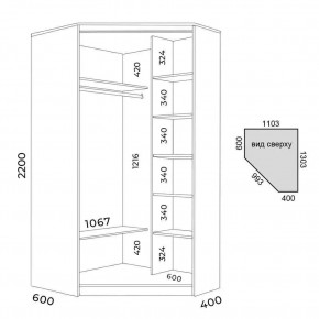 Шкаф-купе ХИТ-У-L-22-64-88 в Троицке - troick.mebel24.online | фото 3