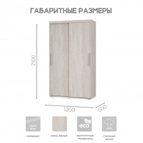 Шкаф-купе ШКК-11 (ясень белый) в Троицке - troick.mebel24.online | фото 7