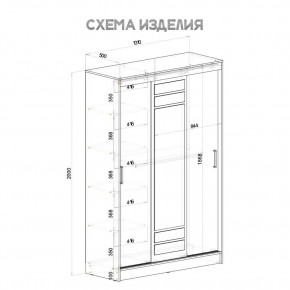 Шкаф-купе Тео ШКК-02 (ясень белый) в Троицке - troick.mebel24.online | фото 6