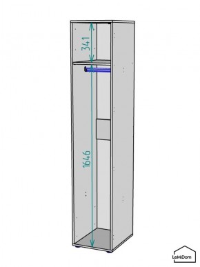 Шкаф Linnea MHR-1 2050х400х510 (Белый-М 11.1.2) в Троицке - troick.mebel24.online | фото 3