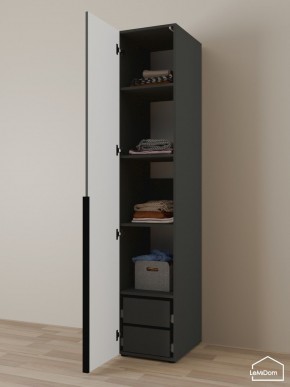 Шкаф Linnea MHR-1-4 2050х400х510 (Графит-М 11.1.25) в Троицке - troick.mebel24.online | фото 5