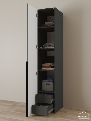 Шкаф Linnea MHR-1-4 2050х400х510 (Графит-М 11.1.25) в Троицке - troick.mebel24.online | фото 6