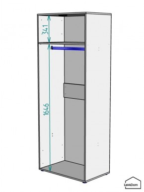 Шкаф Linnea MHR-2 2050х800х510 (Белый-М 11.1.1) в Троицке - troick.mebel24.online | фото 3