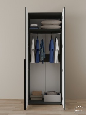 Шкаф Linnea MHR-2 2050х800х510 (Графит-М 11.1.25) в Троицке - troick.mebel24.online | фото 4