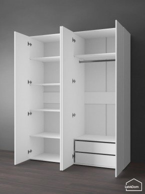 Шкаф Linnea MHR-4PO-2 2050х1600х510 (Белый-М 11.1.2) в Троицке - troick.mebel24.online | фото 5