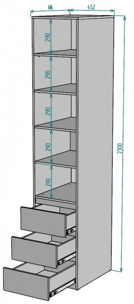 Шкаф Мальта H161 в Троицке - troick.mebel24.online | фото 2