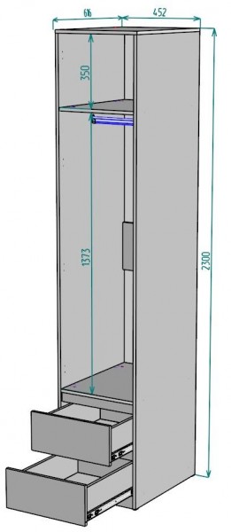 Шкаф Мальта H167 в Троицке - troick.mebel24.online | фото 2