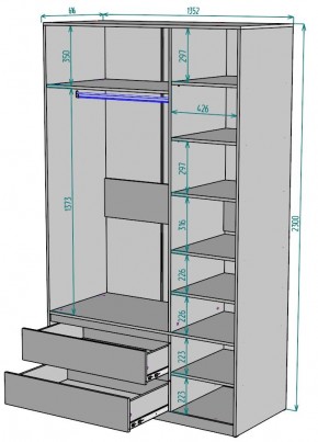 Шкаф Мальта H217 в Троицке - troick.mebel24.online | фото 2