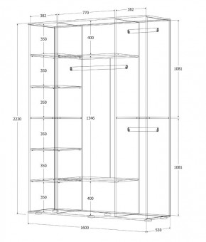 Шкаф Норден 1600 (Белый текстурный) в Троицке - troick.mebel24.online | фото 3